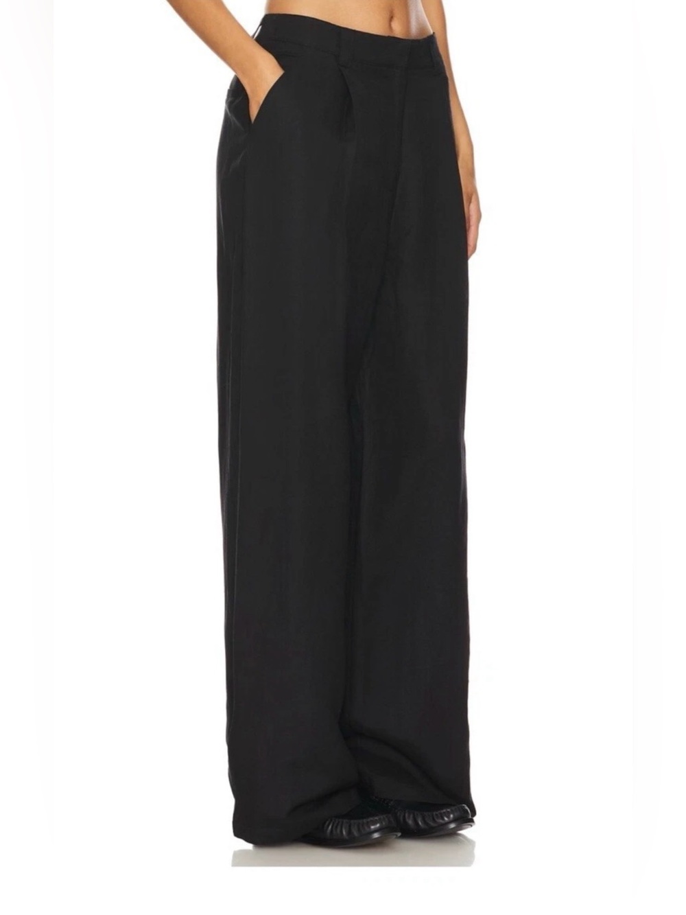 Lioness Black Wide-Leg Trousers - Picture 2 of 10